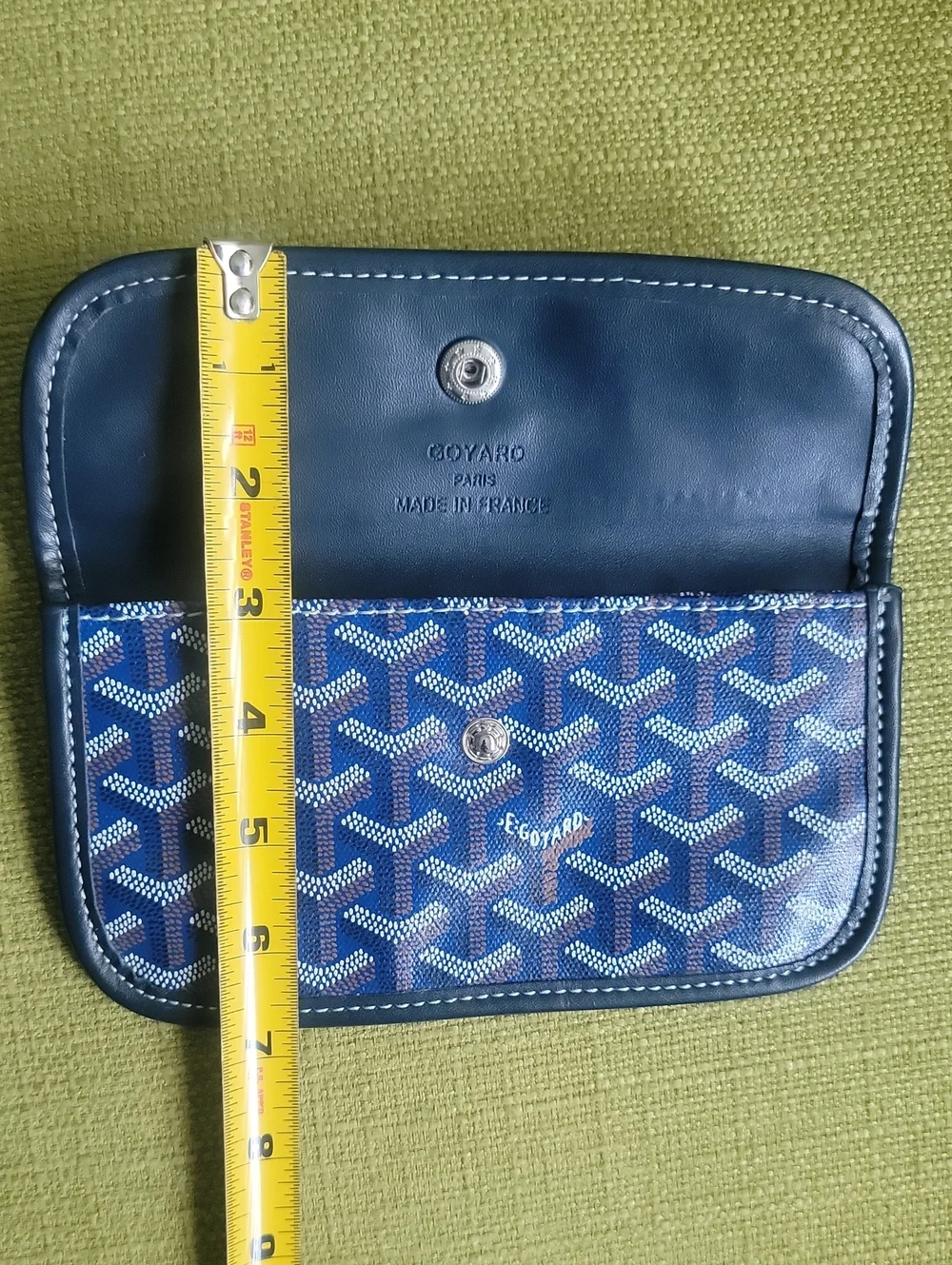 Goyard Blue Chevron Continental Wallet